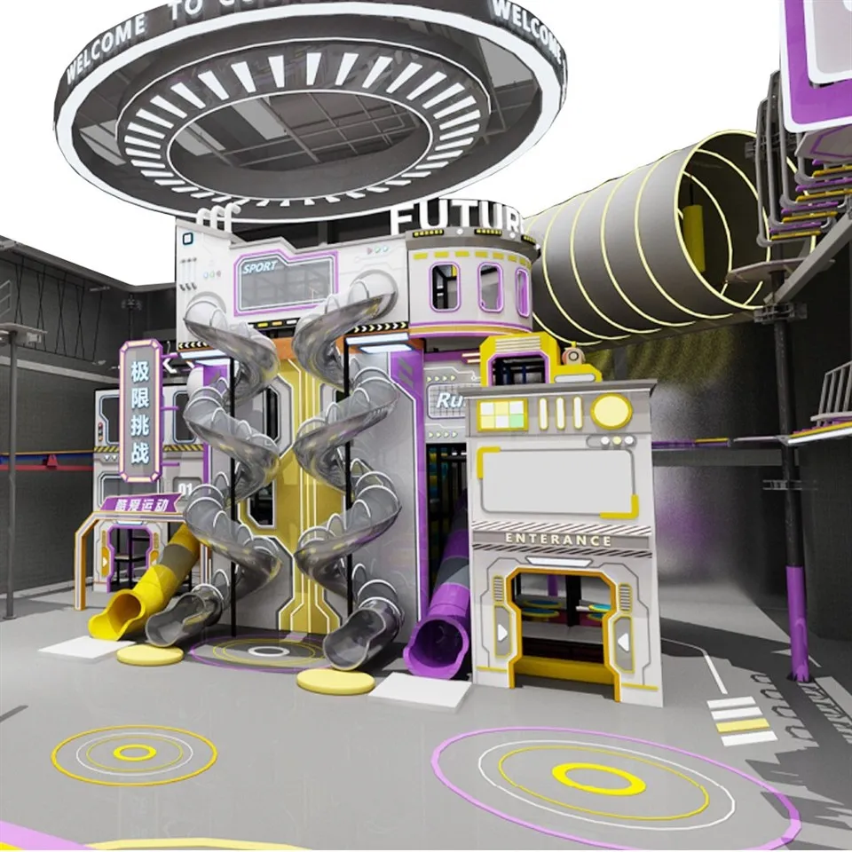 space theme trampoline park